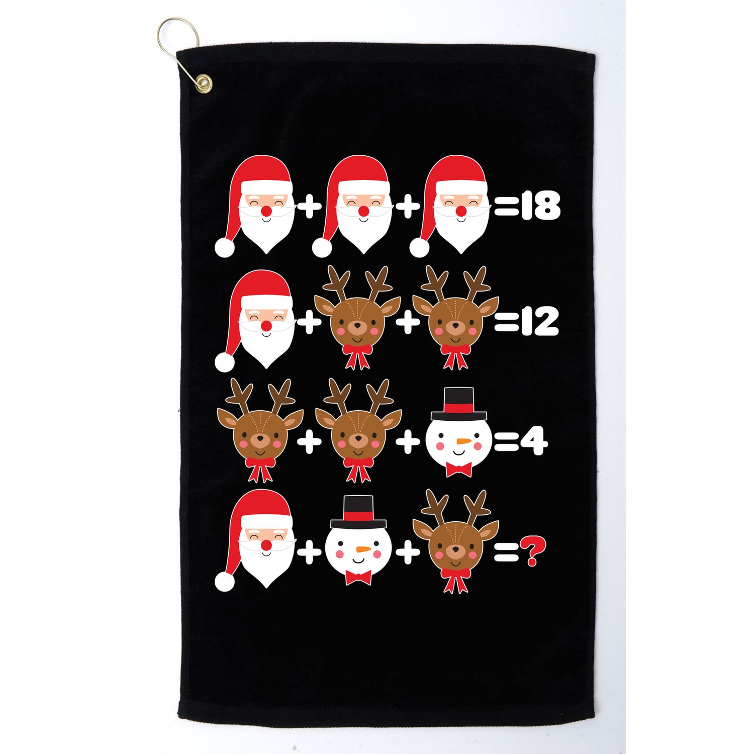 Christmas Math Quiz Golf Towel
