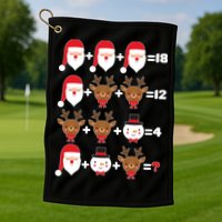 Christmas Math Quiz Golf Towel