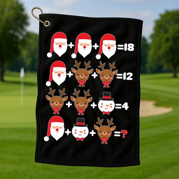 Christmas Math Quiz Golf Towel