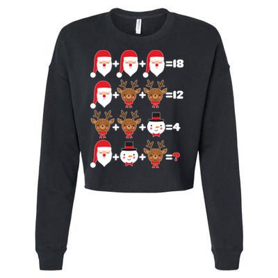 Christmas Math Quiz Cropped Pullover Crew