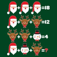 Christmas Math Quiz Button