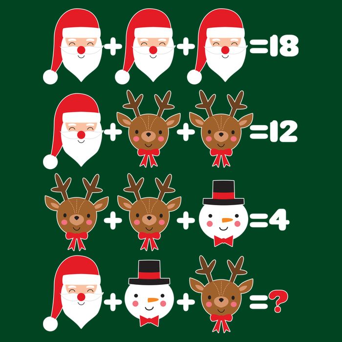 Christmas Math Quiz Button