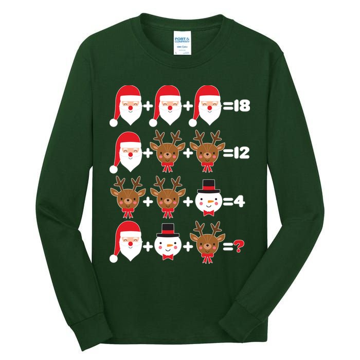 Christmas Math Quiz Tall Long Sleeve T-Shirt