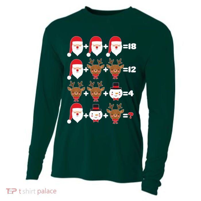 Christmas Math Quiz Cooling Performance Long Sleeve Crew
