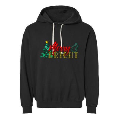 Christmas Merry & Bright Garment-Dyed Fleece Hoodie