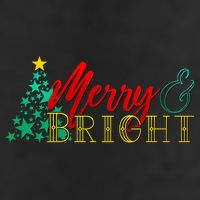 Christmas Merry & Bright 7 Panel Mesh Trucker Snapback Hat