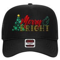 Christmas Merry & Bright High Crown Mesh Back Trucker Hat