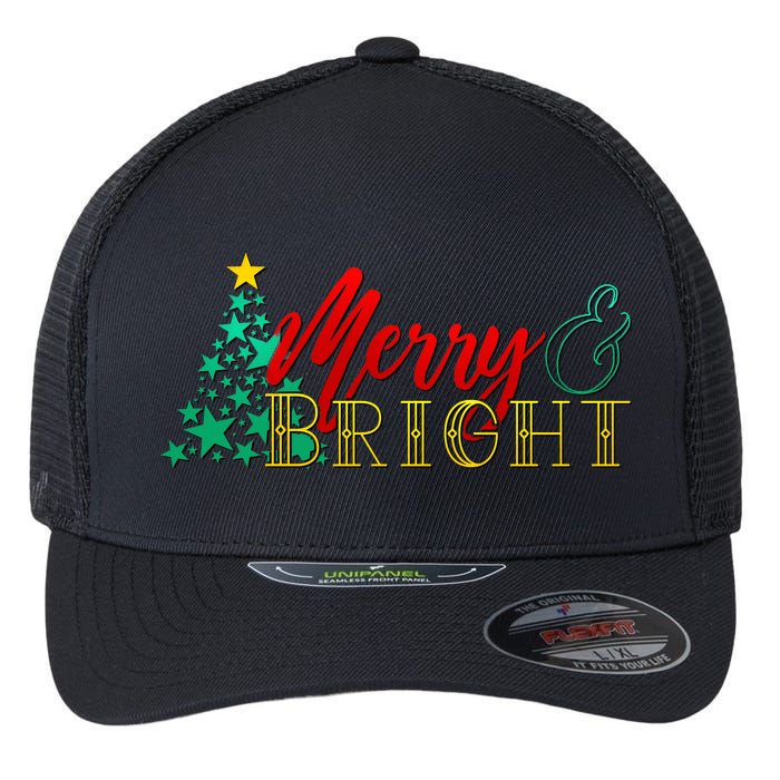 Christmas Merry & Bright Flexfit Unipanel Trucker Cap