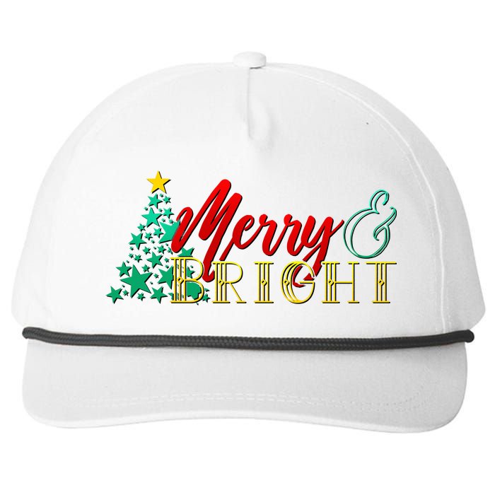 Christmas Merry & Bright Snapback Five-Panel Rope Hat