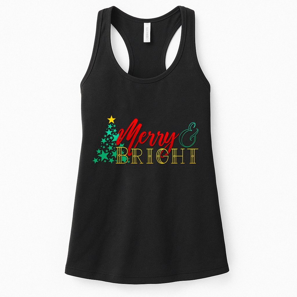Christmas Merry & Bright Womens Tank Top