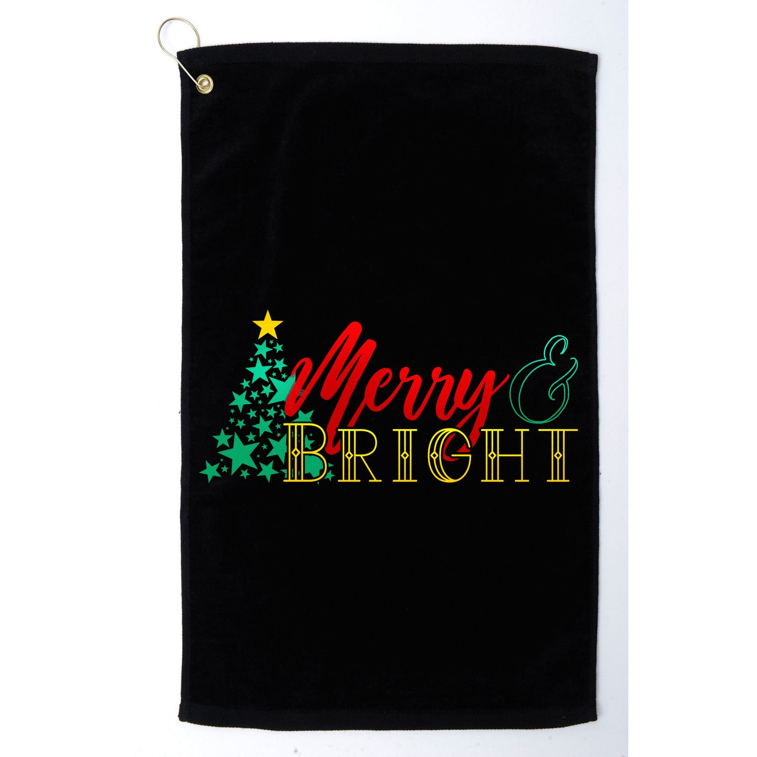Christmas Merry & Bright Golf Towel