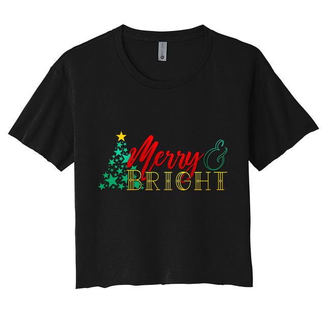 Christmas Merry & Bright Crop Top