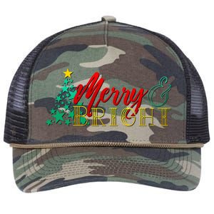 Christmas Merry & Bright Retro Rope Trucker Hat Cap