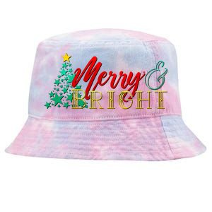 Christmas Merry & Bright Tie-Dyed Bucket Hat