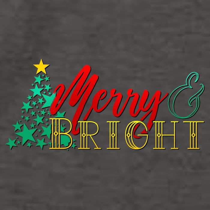 Christmas Merry & Bright Vector Backpack