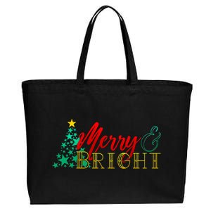 Christmas Merry & Bright Cotton Canvas Jumbo Tote