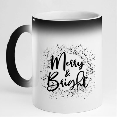 Christmas Merry and Bright 11oz Black Color Changing Mug