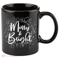 Christmas Merry and Bright 11oz C Handle Ceramic Mug