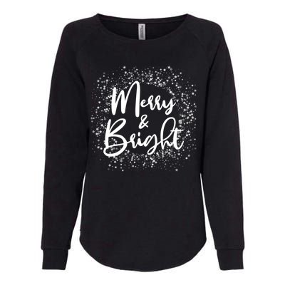 Christmas Merry and Bright Womens California Wash Sweatshirt