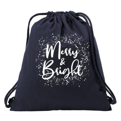 Christmas Merry and Bright Drawstring Bag