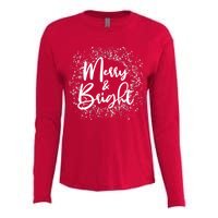 Christmas Merry and Bright Womens Cotton Relaxed Long Sleeve T-Shirt