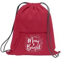 Christmas Merry and Bright Sweatshirt Cinch Pack Bag