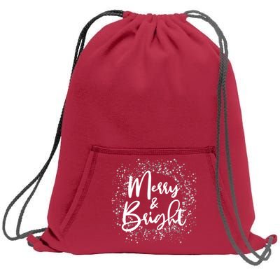 Christmas Merry and Bright Sweatshirt Cinch Pack Bag