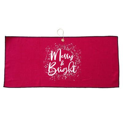 Christmas Merry and Bright Large Microfiber Waffle Golf Towel