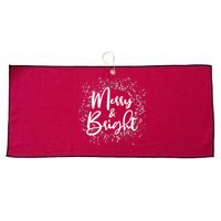 Christmas Merry and Bright Large Microfiber Waffle Golf Towel