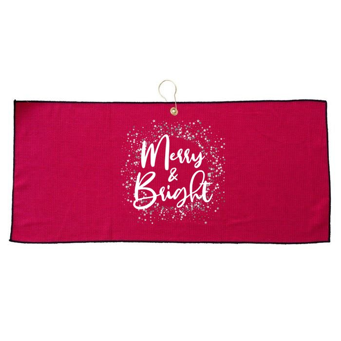 Christmas Merry and Bright Large Microfiber Waffle Golf Towel