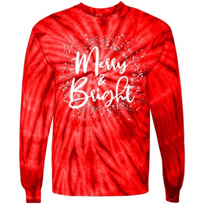 Christmas Merry and Bright Tie-Dye Long Sleeve Shirt