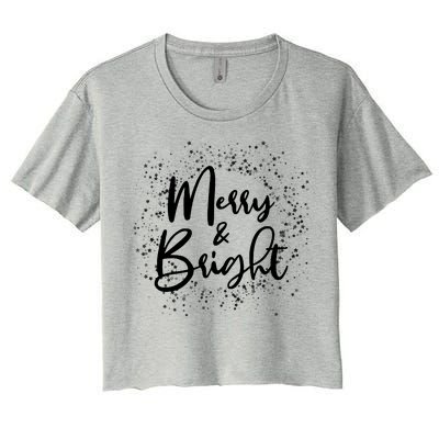 Christmas Merry and Bright Women's Crop Top Tee