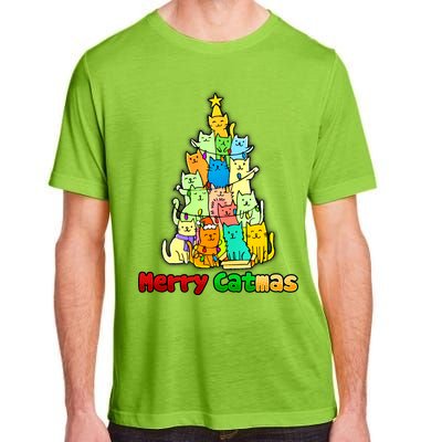 Christmas Merry Catmas Tree Adult ChromaSoft Performance T-Shirt