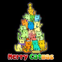 Christmas Merry Catmas Tree Backpack