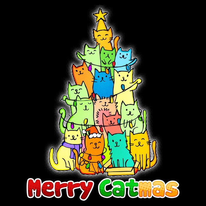 Christmas Merry Catmas Tree Backpack