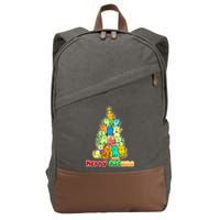Christmas Merry Catmas Tree Cotton Canvas Backpack