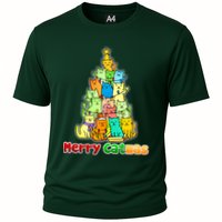 Christmas Merry Catmas Tree Cooling Performance Crew T-Shirt