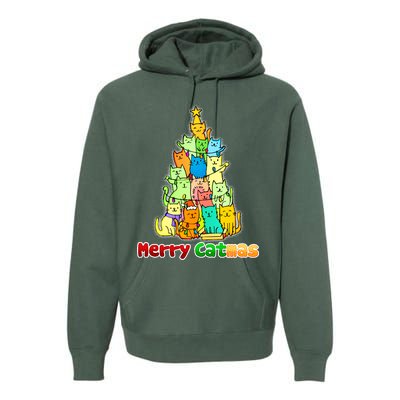 Christmas Merry Catmas Tree Premium Hoodie