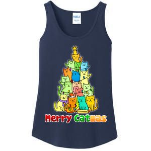 Christmas Merry Catmas Tree Ladies Essential Tank