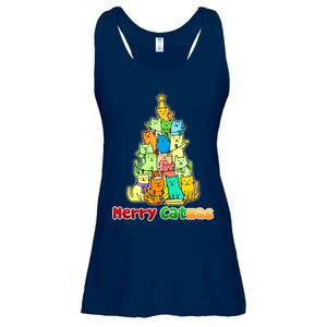 Christmas Merry Catmas Tree Ladies Essential Flowy Tank