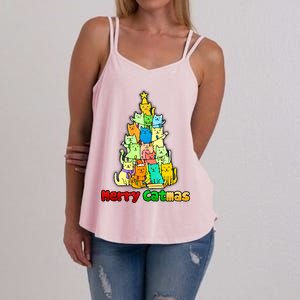 Christmas Merry Catmas Tree Women's Strappy Tank