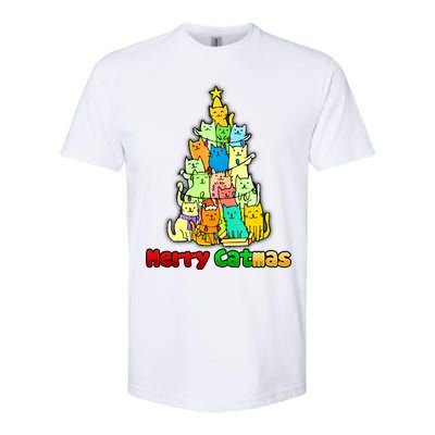 Christmas Merry Catmas Tree Softstyle® CVC T-Shirt