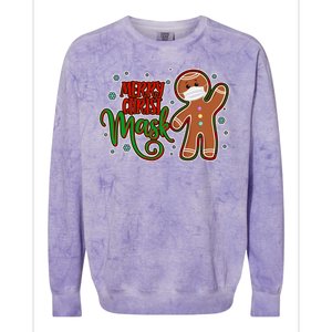 Christmas Merry Christ-Mask Gingerbread Man Colorblast Crewneck Sweatshirt