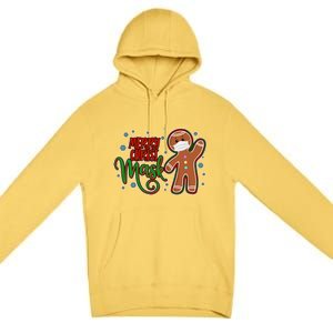 Christmas Merry Christ-Mask Gingerbread Man Premium Pullover Hoodie