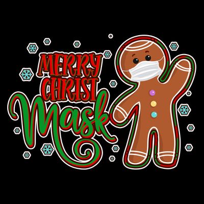 Christmas Merry Christ-Mask Gingerbread Man T-Shirt