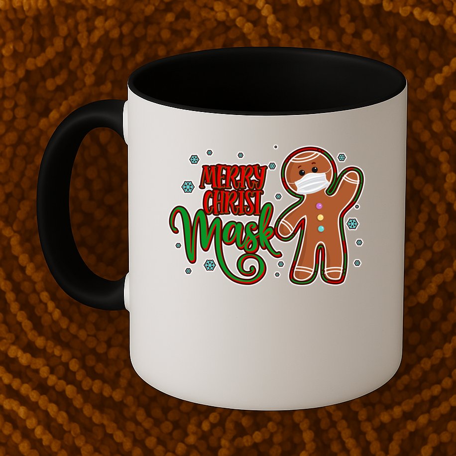 Christmas Merry Christ-Mask Gingerbread Man Mug