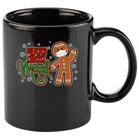 Christmas Merry Christ-Mask Gingerbread Man 11oz C Handle Ceramic Mug