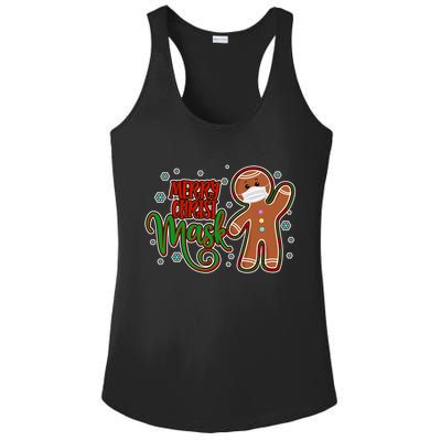 Christmas Merry Christ-Mask Gingerbread Man Ladies PosiCharge Competitor Racerback Tank