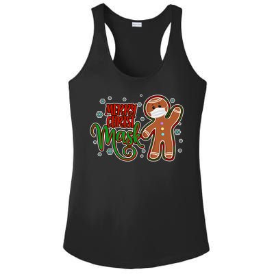 Christmas Merry Christ-Mask Gingerbread Man Ladies PosiCharge Competitor Racerback Tank