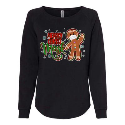 Christmas Merry Christ-Mask Gingerbread Man Womens California Wash Sweatshirt